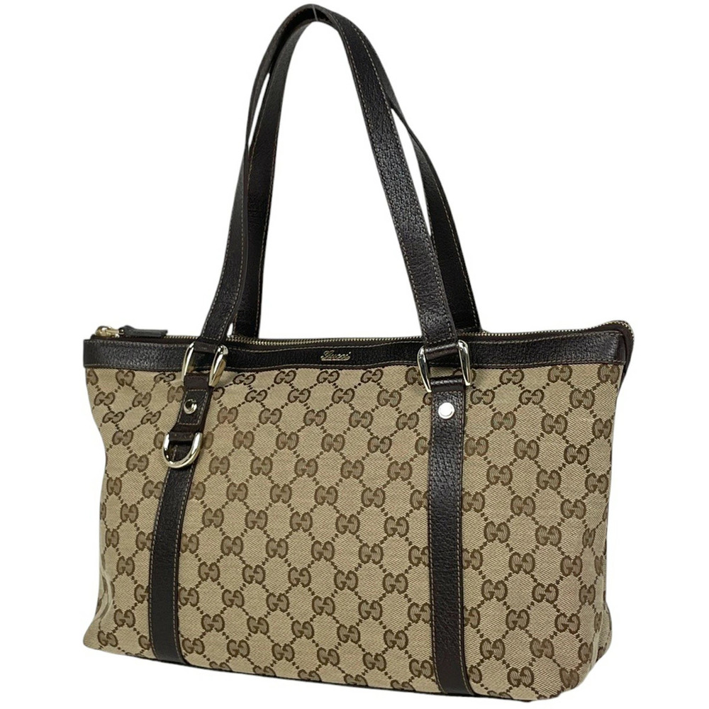 Gucci GG tote bag Abbey handbag canvas beige brown - Picture 1 of 7